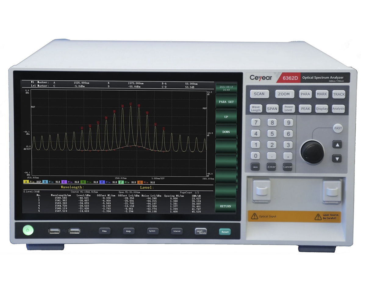 Анализатор спектра оптический <b>Ceyear 6362D</b> с длиной волны от 600 до 1700 нм