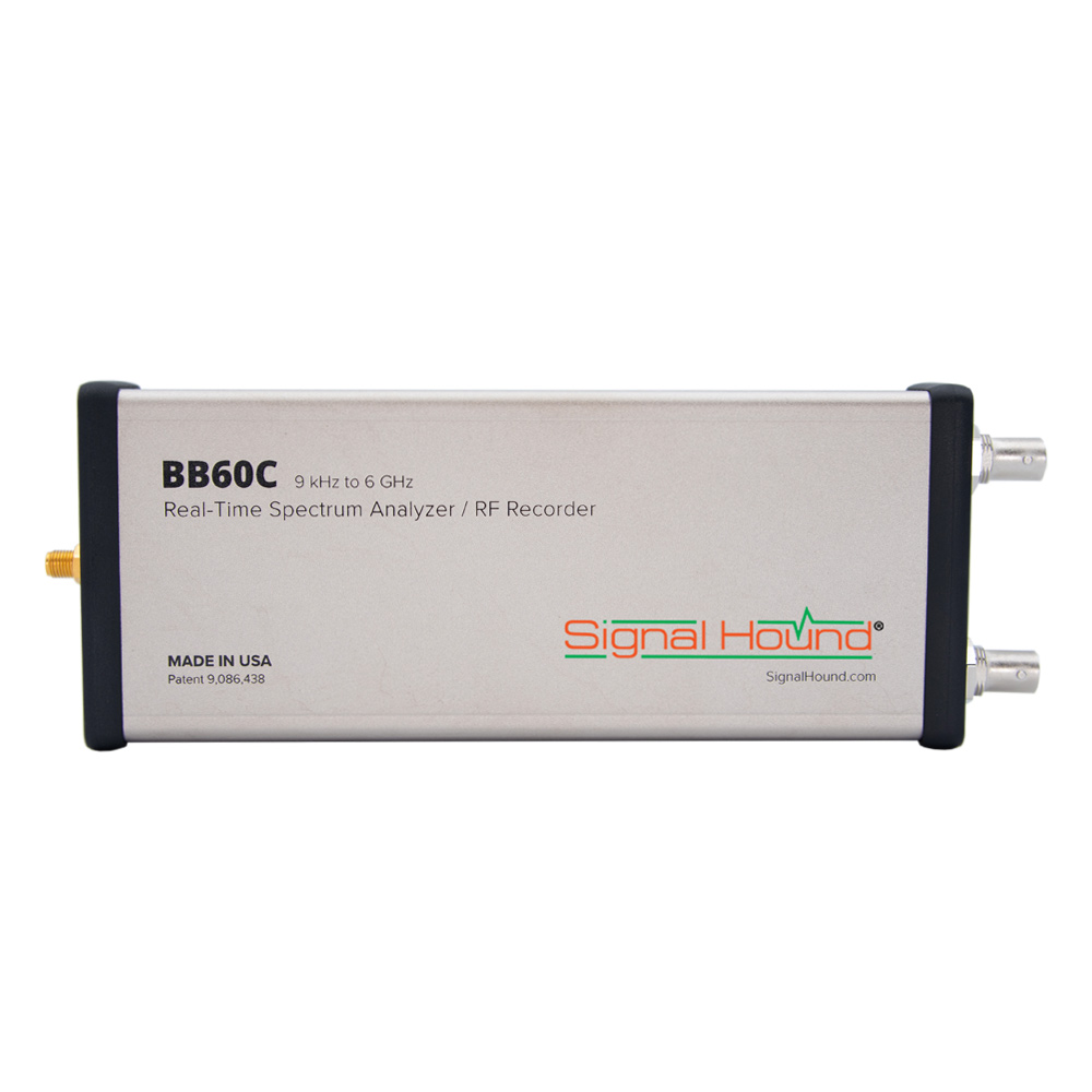 Анализатор спектра реального времени 
<b>Signal Hound BB60C</b> 
с диапазоном от 9 кГц до 6 ГГц
