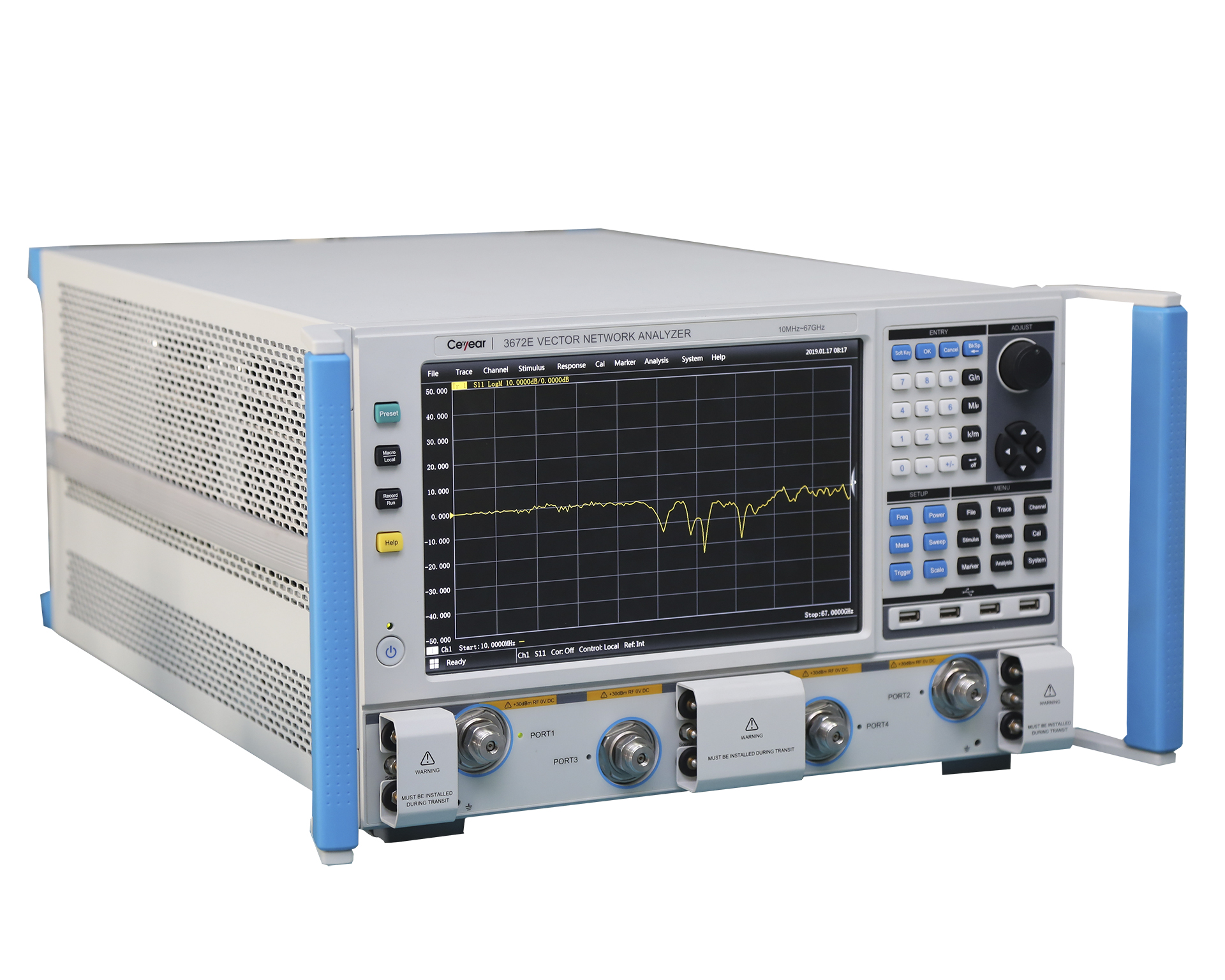 Векторные анализаторы <b>Ceyear серии 3672:</b> 3672A/B/C/D/E с диапазоном частот от 10 МГц до 67 ГГц