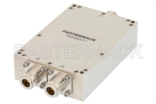 2 Way High Power Broadband Combiner From 800 MHz to 2.5 GHz Rated at 600 Watts, Type N