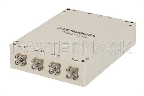 4 Way High Power Broadband Combiner From 800 MHz to 4.2 GHz Rated at 200 Watts, SMA