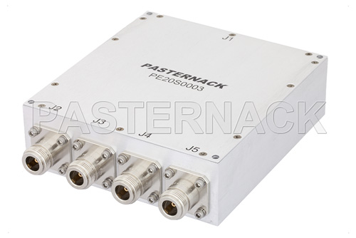 4 Way High Power Broadband Combiner From 20 MHz to 1,000 MHz Rated at 300 Watts, Type N