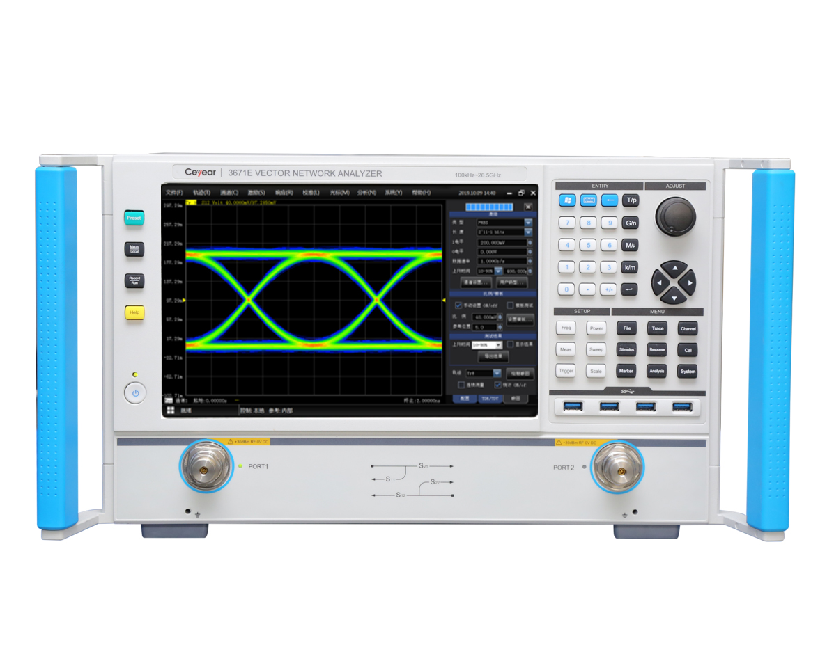 Векторные анализаторы <b>Ceyear серии 3671:</b> 3671C/D/E/G с диапазоном частот от 100 кГц до 43,5 ГГц