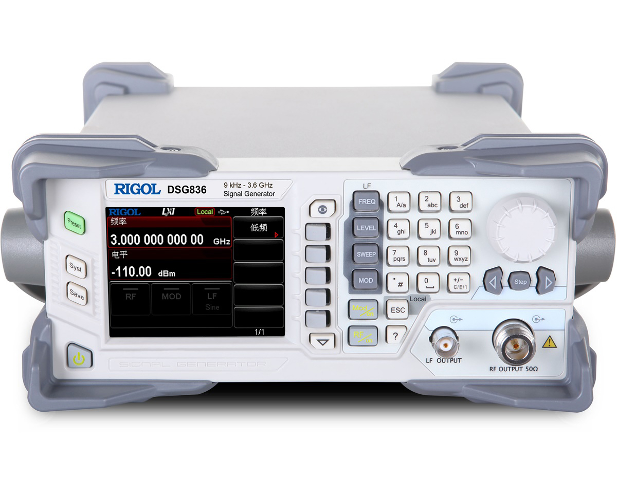 Высокочастотные генераторы сигналов <b>Rigol серии DSG800</b> с диапазоном от 9 кГц до 3,6 ГГц