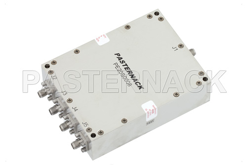 4 Way High Power Broadband Combiner From 800 MHz to 2.5 GHz Rated at 200 Watts, SMA