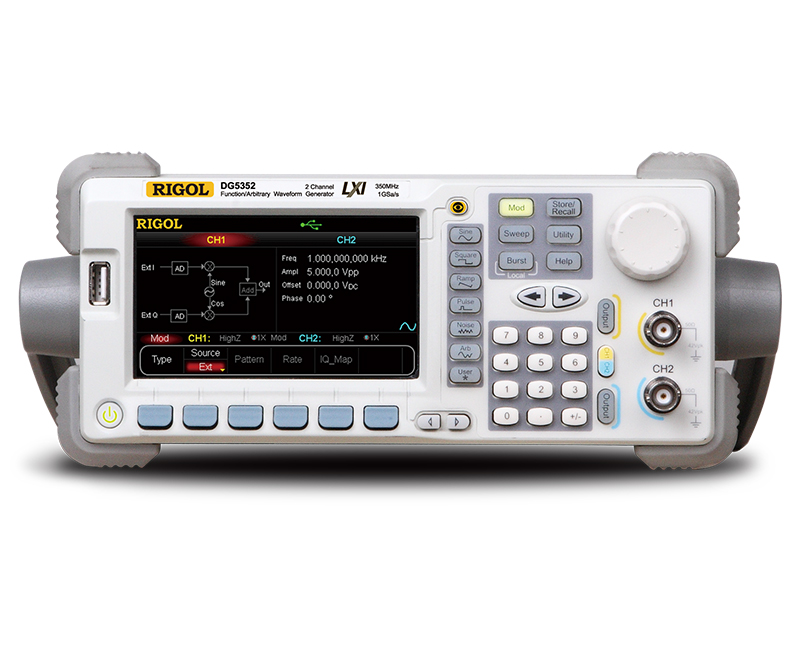 Генераторы сигналов произвольной формы <b>Rigol серии DG5000</b> с диапазоном от 1 мкГц до 350 МГц