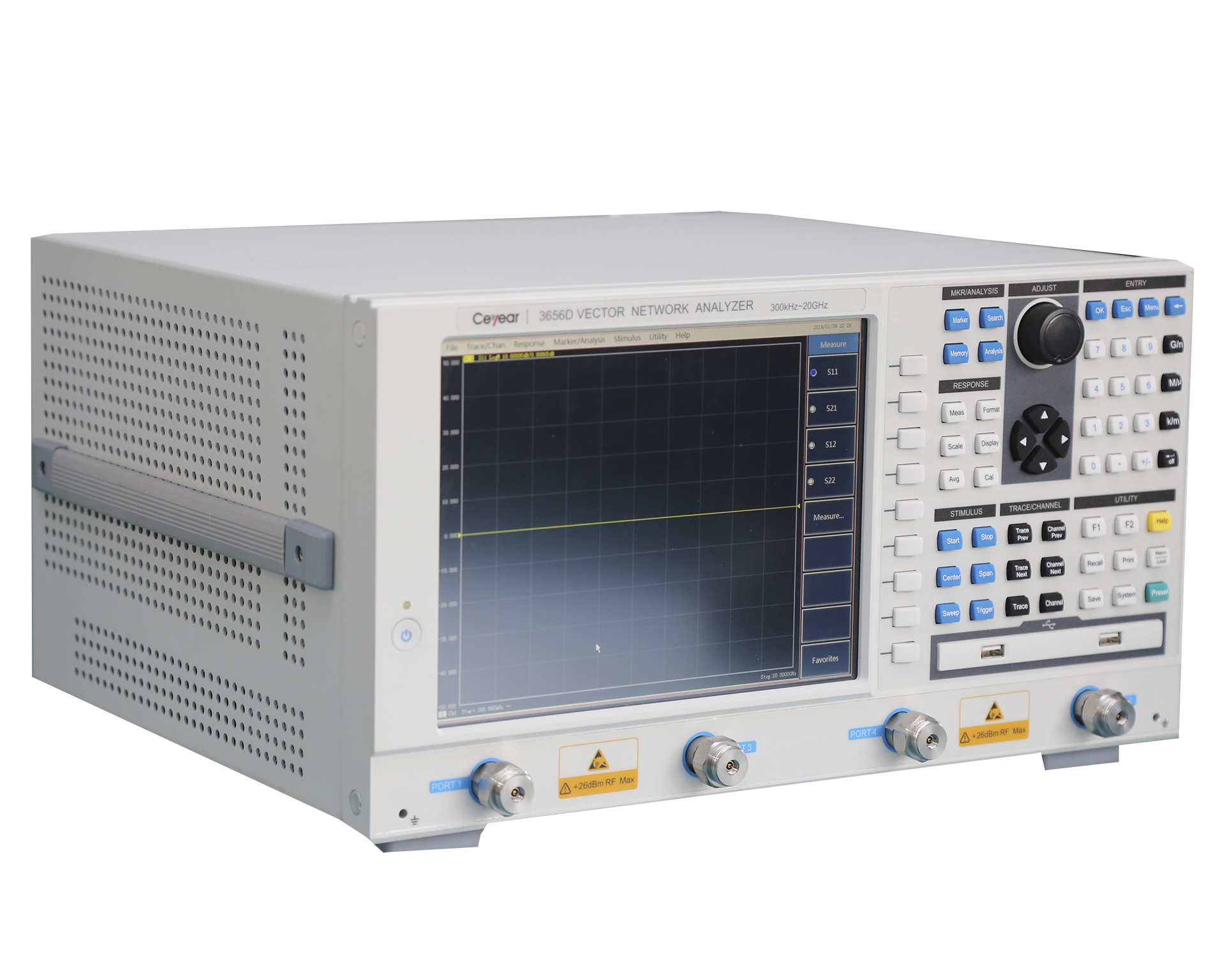 Векторные анализаторы <b>Ceyear серии 3656:</b> 3656A/B/D с диапазоном частот от 100 кГц до 20 ГГц