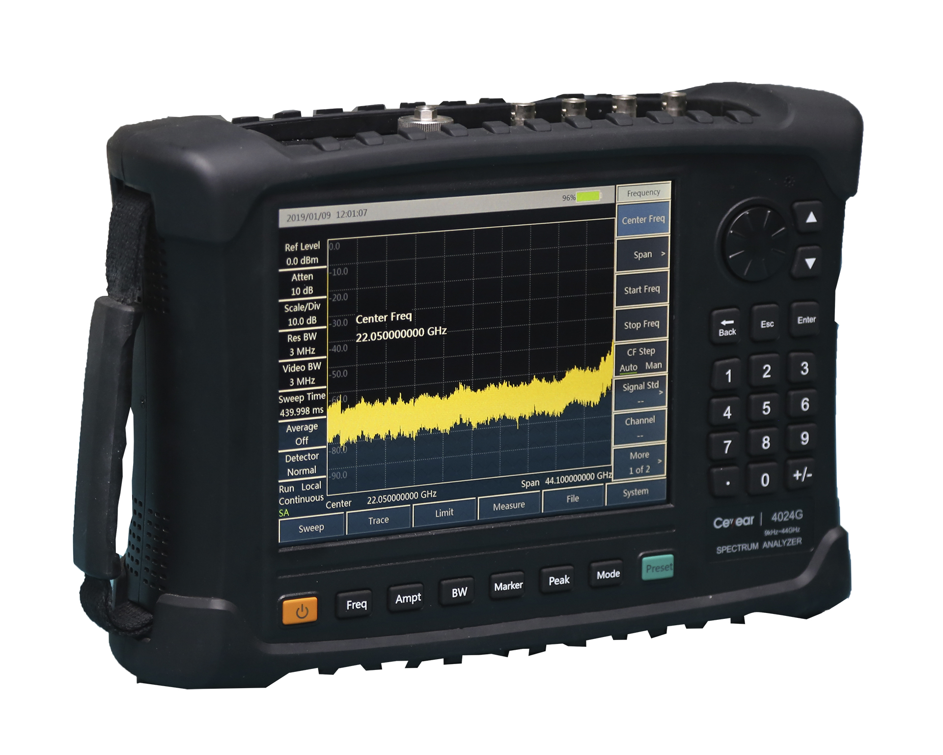 Портативные анализаторы спектра <b>Ceyear серии 4024:</b> 4024A/B/C/D/E/F/G с диапазоном частот от 9 кГц до 67 ГГц